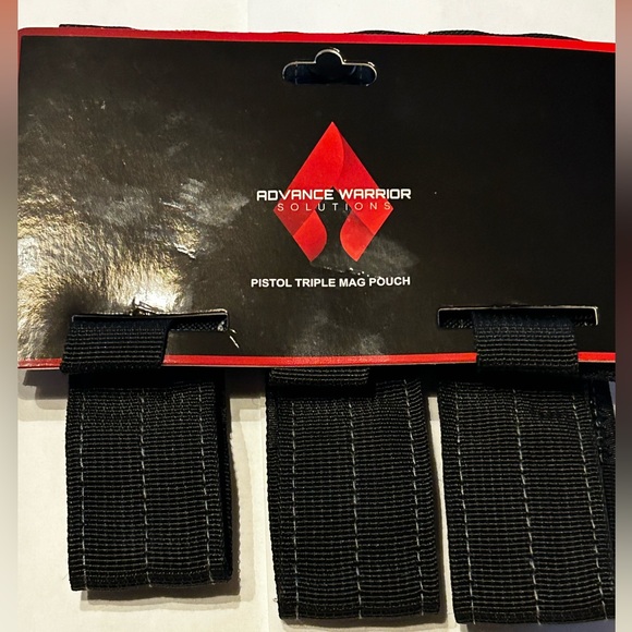 Advance Warrior Solutions Triple Magazine Pouch for Pistols - Black NWOT - Picture 2 of 5